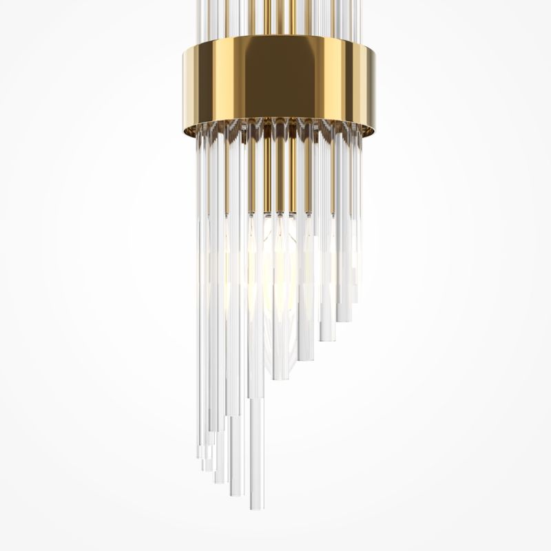 Maytoni-MOD174WL-02G - Frame - Gold 2 Light Wall Lamp with Clear Rods