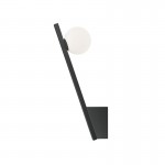 Kazimir - Black Wall Lamp with White Glass
