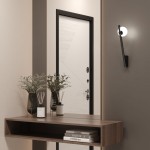 Kazimir - Black Wall Lamp with White Glass