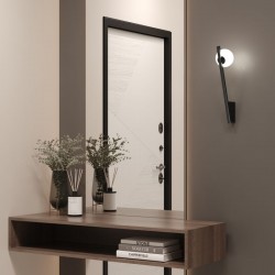 Kazimir - Black Wall Lamp with White Glass Kazimir - Black Wall Lamp with White Glass