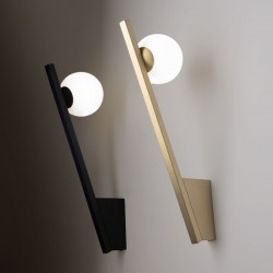 Kazimir - Gold Wall Lamp with White Glass Kazimir - Gold Wall Lamp with White Glass