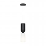 Memory - Black Pendant with Black & White Glass Memory - Black Pendant with Black & White Glass