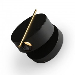 Nuance - Black LED Wall Lamp with Brass Details Nuance - Black LED Wall Lamp with Brass Details