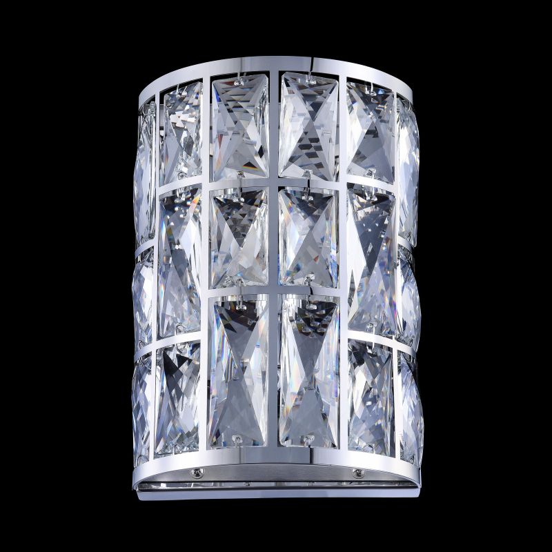 Maytoni-MOD184-WL-01-CH - Gelid - Crystal Single Wall Lamp -Chrome