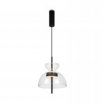 Bangkok - Black LED Pendant with Transparent Glass ∅ 25 cm Bangkok - Black LED Pendant with Transparent Glass ∅ 25 cm