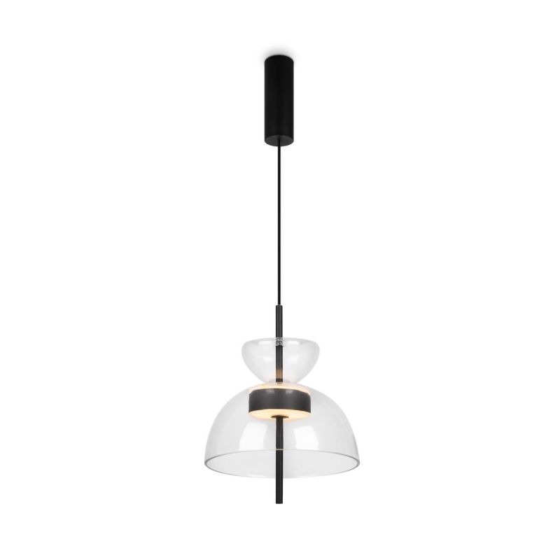 - Bangkok - Black LED Pendant with Transparent Glass ∅ 25 cm Maytoni-MOD185PL-L6B3K2 - Bangkok - Black LED Pendant with Transparent Glass ∅ 25 cm