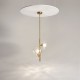 Maytoni-MOD207PL-03BS - Miracle - Brass 3 Light Pendant with Glass Shades