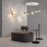 Miracle - Brass 5 Light over Island Fitting with Glass Shades Miracle - Brass 5 Light over Island Fitting with Glass Shades