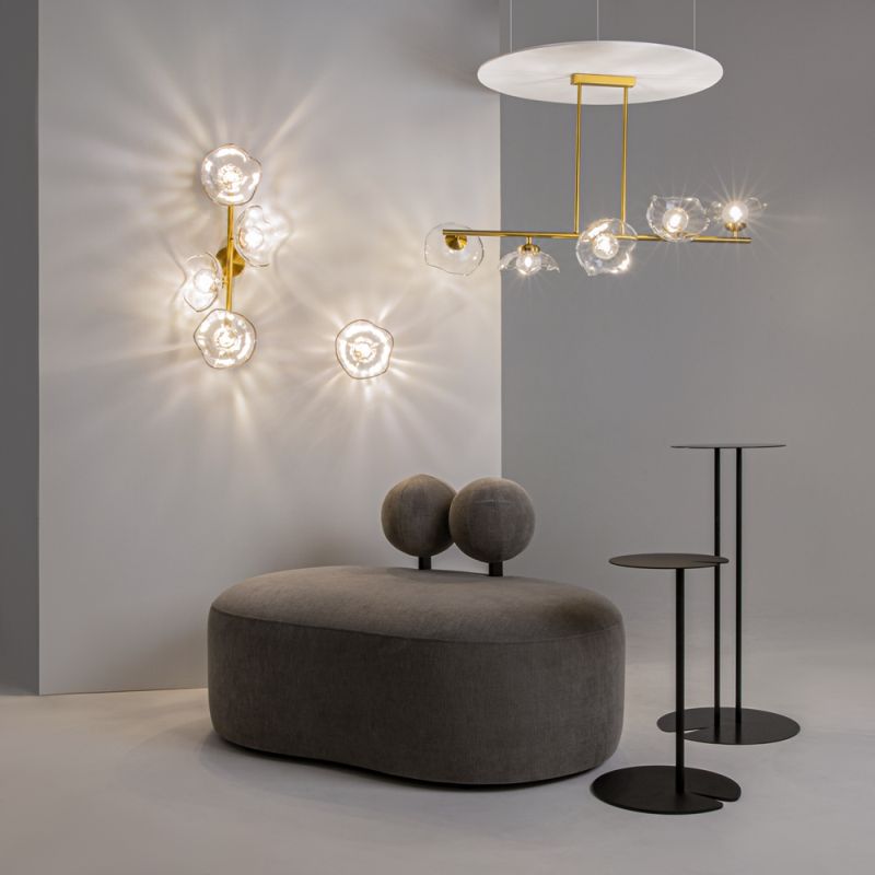 Maytoni-MOD207WL-01BS - Miracle - Brass Wall Lamp with Glass Shade