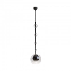 Ros - Black Pendant with Clear Glass