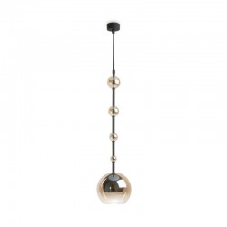 Ros - Black Pendant with Amber Glass