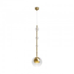 Ros - Brass Pendant with Clear Glass