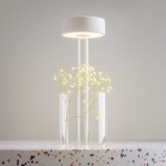 AI Collaboration - Rechargeable White Table Lamp with Glass Vase AI Collaboration - Rechargeable White Table Lamp with Glass Vase