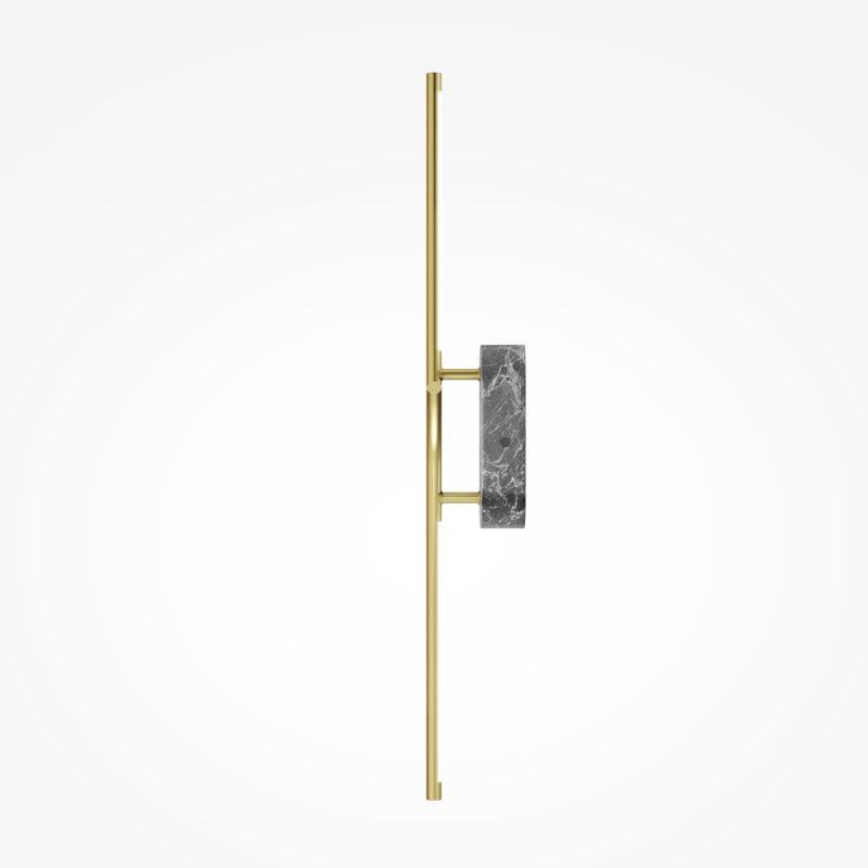 Maytoni-MOD256WL-L5BS3K2 - Renaissance - Satin Brass LED Wall Lamp with Grey Marble Detail