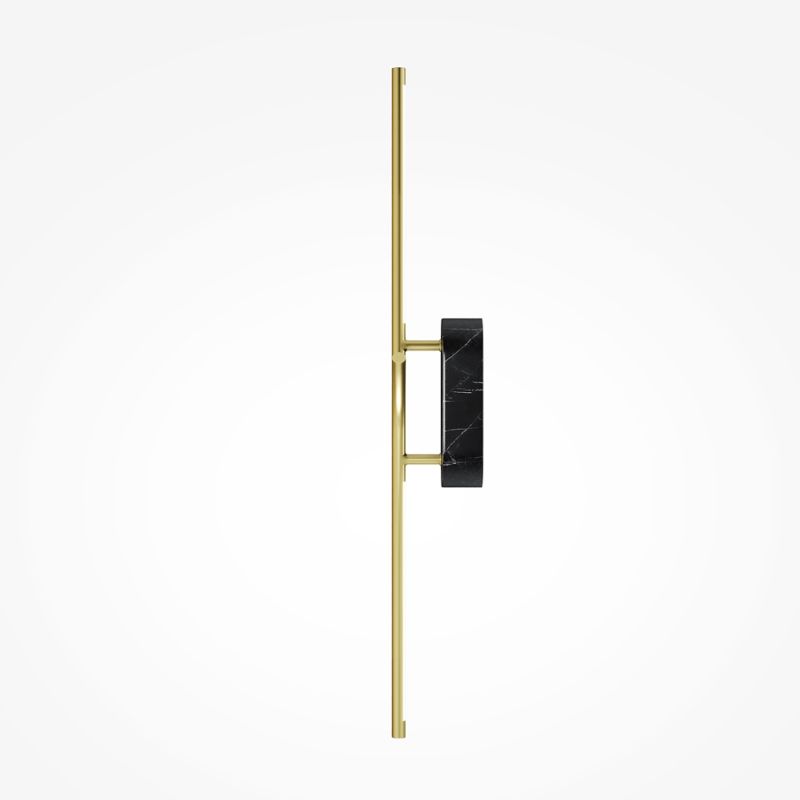 Maytoni-MOD256WL-L5BS3K3 - Renaissance - Satin Brass LED Wall Lamp with Black Marble Detail
