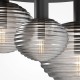 Maytoni-MOD268CL-03B - Reels - Black 3 Light Ceiling Lamp with Ribbed Smoked Glasses