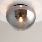 Glassy - Black Ceiling Lamp with Smoked Glass