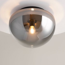 Glassy - Black Ceiling Lamp with Smoked Glass Glassy - Black Ceiling Lamp with Smoked Glass