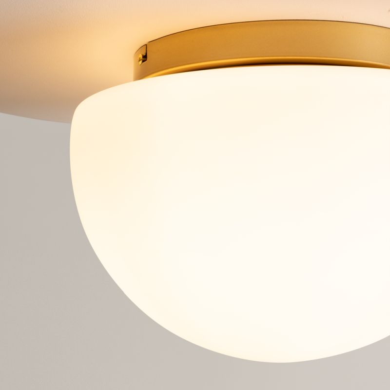Maytoni-MOD270CL-01G - Glassy - Gold Ceiling Lamp with White Glass