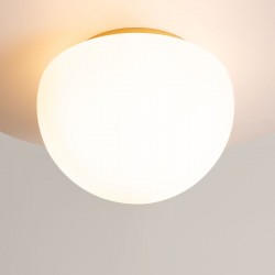 Glassy - Gold Ceiling Lamp with White Glass Glassy - Gold Ceiling Lamp with White Glass