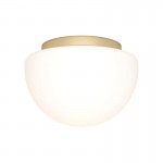 Glassy - Gold Ceiling Lamp with White Glass