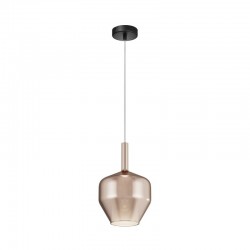 Duality - Black Pendant with Smoked Glass Ø 20 cm Duality - Black Pendant with Smoked Glass Ø 20 cm