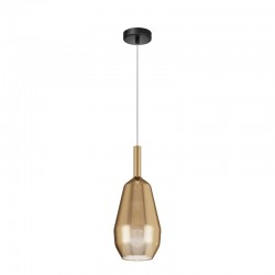 Duality - Black Pendant with Mirrored Gold Glass Ø 16 cm Duality - Black Pendant with Mirrored Gold Glass Ø 16 cm