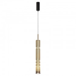 Ordo - Black LED Pendant with Amber Glass Ordo - Black LED Pendant with Amber Glass