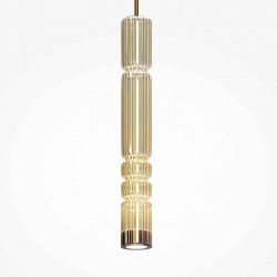 Ordo - Black LED Pendant with Amber Glass Ordo - Black LED Pendant with Amber Glass