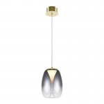 Splash - Satin Gold LED Pendant with Smoked Ombre Glass Splash - Satin Gold LED Pendant with Smoked Ombre Glass