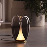 Splash - Satin Gold LED Table Lamp with Smoked Ombre Glass Splash - Satin Gold LED Table Lamp with Smoked Ombre Glass