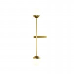 Touch - Brass Wall Lamp with White Glass
