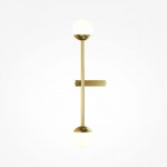 Touch - Brass Wall Lamp with White Glass