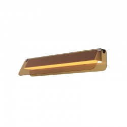Flat - Black LED Wall Lamp with Brown Glass Flat - Black LED Wall Lamp with Brown Glass