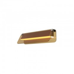 Flat - Black LED Wall Lamp with Brown Glass Flat - Black LED Wall Lamp with Brown Glass
