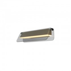 Flat - Brass LED Wall Lamp with Smoked Glass Flat - Brass LED Wall Lamp with Smoked Glass