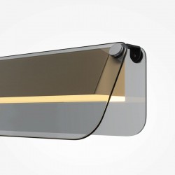 Flat - Brass LED Wall Lamp with Smoked Glass Flat - Brass LED Wall Lamp with Smoked Glass
