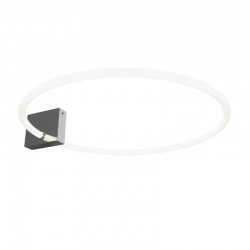 Anillo - White Ring LED Ceiling Lamp with Chrome Element Anillo - White Ring LED Ceiling Lamp with Chrome Element