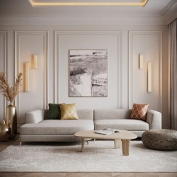 Albatre - Satin Brass LED Wall Lamp with Alabaster Glass 40 cm Albatre - Satin Brass LED Wall Lamp with Alabaster Glass 40 cm