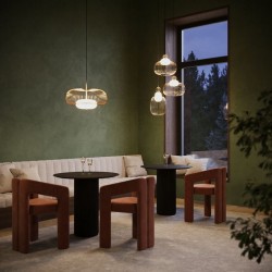 Levitation - Brass Pendant with White Glass ∅ 25.8 cm Levitation - Brass Pendant with White Glass ∅ 25.8 cm