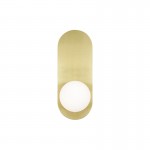 Bao - Gold Wall Lamp with White Glass Bao - Gold Wall Lamp with White Glass