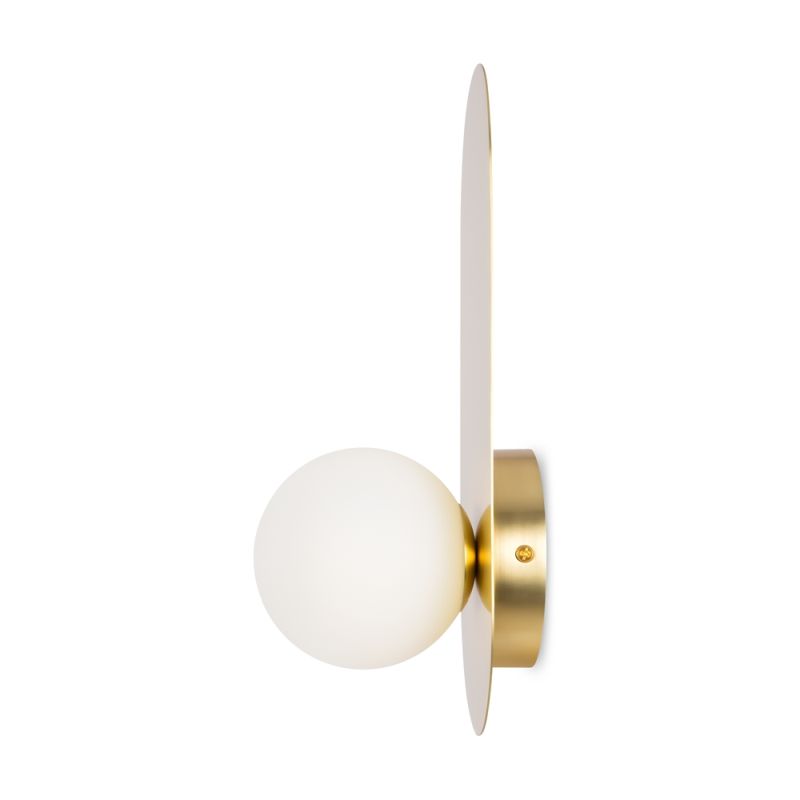 Maytoni-MOD419WL-01G - Bao - Gold Wall Lamp with White Glass