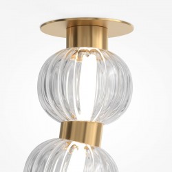 Amulet - Gold LED Recessed Ceiling Light with Ribbed Glasses Amulet - Gold LED Recessed Ceiling Light with Ribbed Glasses