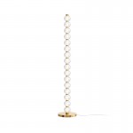 Amulet - Gold LED Floor Lamp with Ribbed Glasses Amulet - Gold LED Floor Lamp with Ribbed Glasses