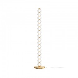 Amulet - Gold LED Floor Lamp with Ribbed Glasses Amulet - Gold LED Floor Lamp with Ribbed Glasses