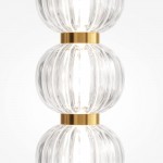 Amulet - Gold LED Floor Lamp with Ribbed Glasses Amulet - Gold LED Floor Lamp with Ribbed Glasses