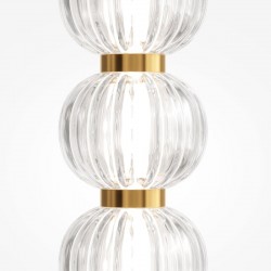Amulet - Gold LED Floor Lamp with Ribbed Glasses Amulet - Gold LED Floor Lamp with Ribbed Glasses