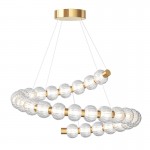 Amulet - Gold LED Pendant with Ribbed Glasses Amulet - Gold LED Pendant with Ribbed Glasses