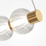 Amulet - Gold LED Pendant with Ribbed Glasses Amulet - Gold LED Pendant with Ribbed Glasses