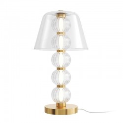 Amulet - Gold LED Table Lamp with Ribbed Glasses Amulet - Gold LED Table Lamp with Ribbed Glasses